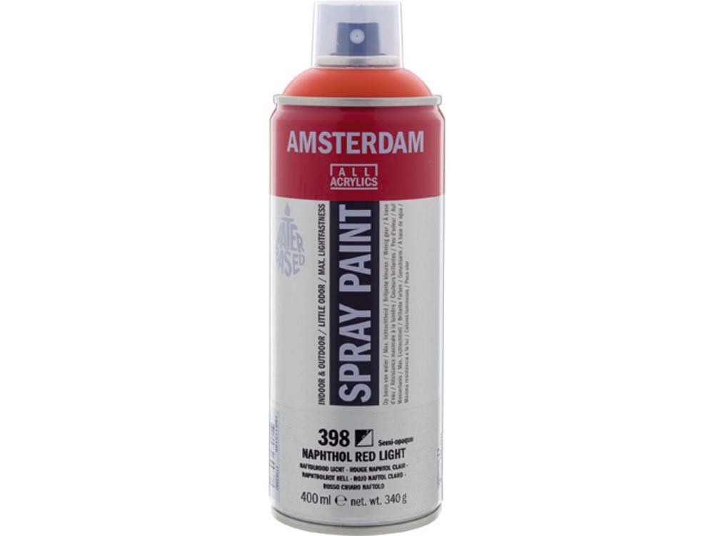 Amsterdam Spray 400 ml - Naphthol Red Light - Spraydåser, Spraymaling, Hobbyfarve