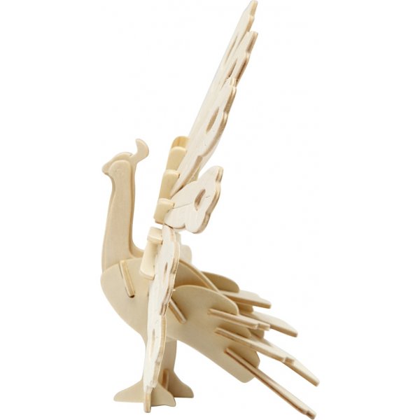 3D-konstruksjonsfigur - påfugl 3D-konstruksjonsfigur - påfugl