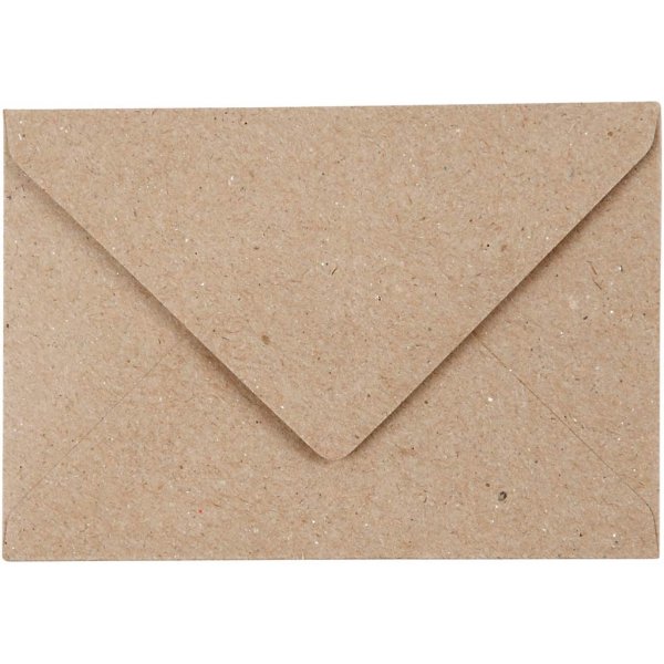 Återvunnet kuvert - natur - 7,8 x 11,5 cm - 50 st Återvunnet kuvert - natur - 7,8 x 11,5 cm - 50 st