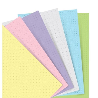 Notesbog til Filofax - A5 - Prikket - Assorterede farver