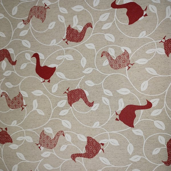 Vaxduk textil r�d anka 140 cm