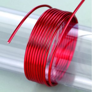 Aluminiumstråd Ø2 mm - Rød 5 m/~ 42 g