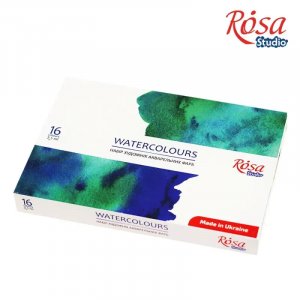 Akvarellfärgset ROSA Studio - Kartong 16 x 2,5 ml Akvarellfärgset ROSA Studio - Kartong 16 x 2,5 ml