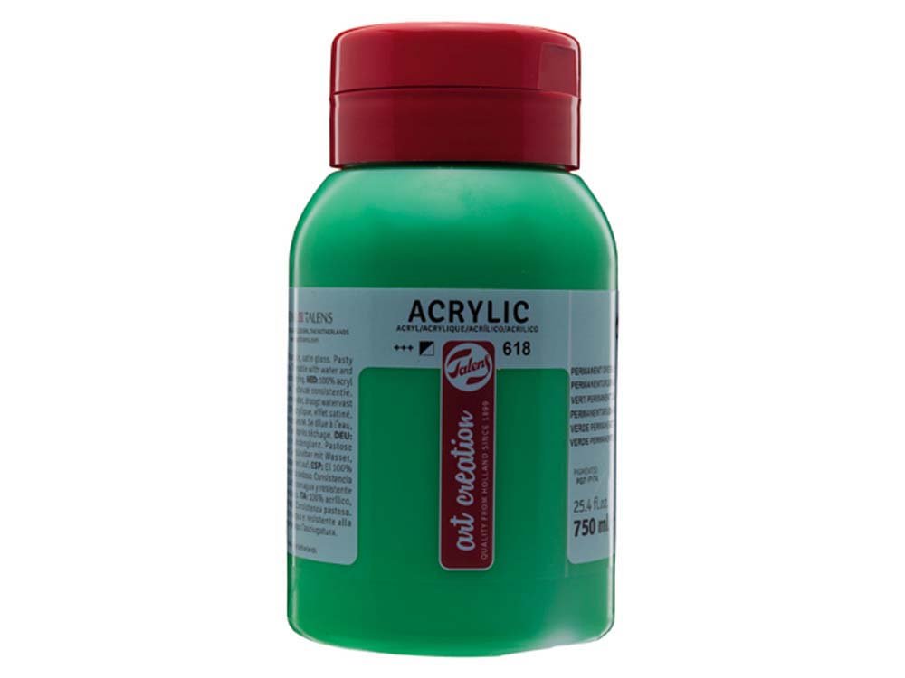 Akrylfärg Art Creation 750 ml - Permanent Green Light - Akrylfärger, Konstnärsfärger