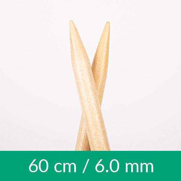 Cirkulære strikkepinde - Birch - 60 cm 6,00 mm / 23,6in US 10 - Rundpinde, Strikkepinde, Strikning, Strikke, hækle, knytte og væve