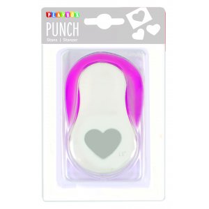 Stans hj�rta 3,8 cm - Rosa/vit