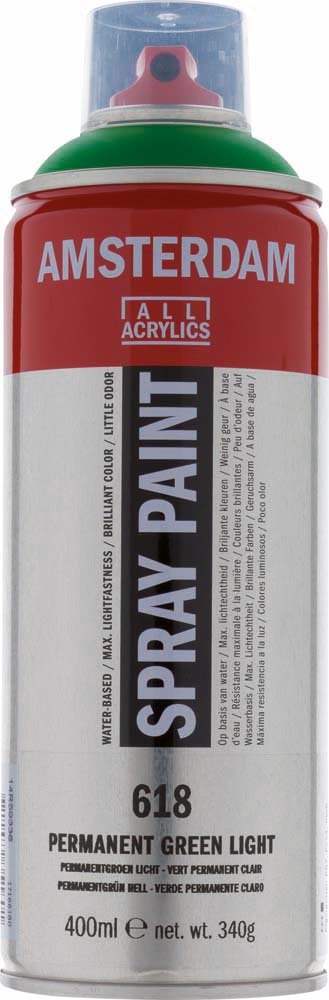 Amsterdam Spray 400 ml - Permanent Green Light - Spraydåser, Spraymaling, Hobbyfarve