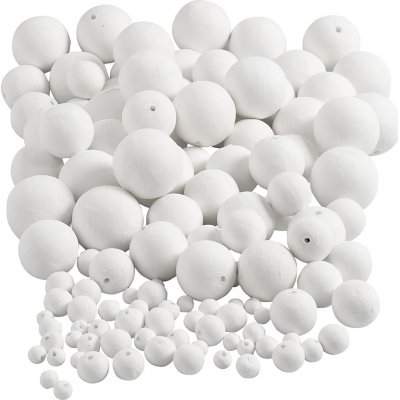 Flrteballer - hvite - forskjellige strrelser - 240 stk