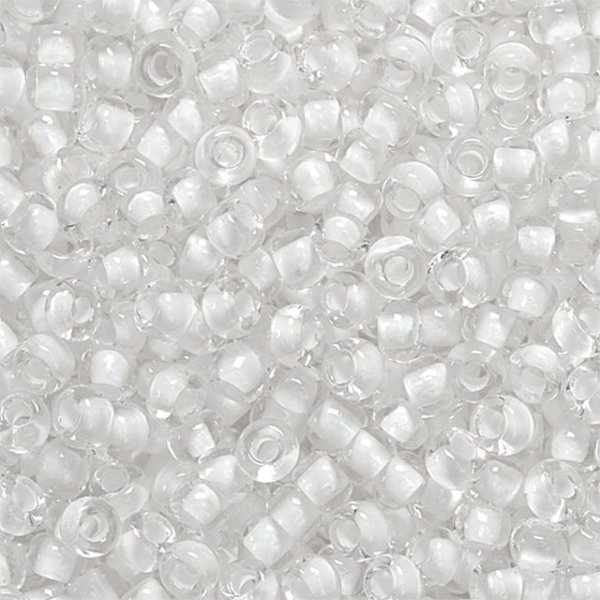 Bohemrocaille p�rlor 2,5 mm, 15 g, vit glansig