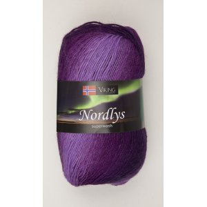 Viking garn Nordlys 100g - Ljuslila/mrklila (969)