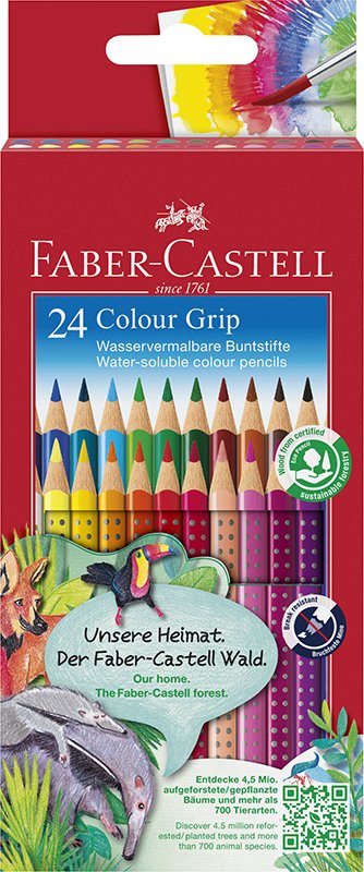 Akvarel blyantsæt - Faber-Castell -Grip karton - Akvarelblyanter, Penne, Penne, kridt & tusch