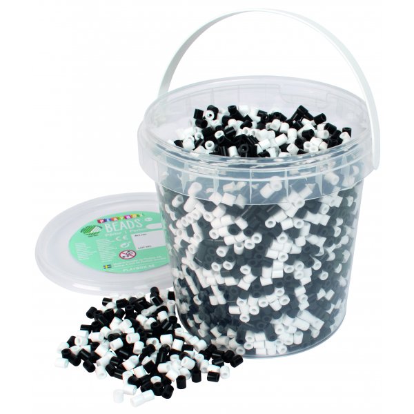 R�rp�rlor i hink 5000 st - svart & vit mix