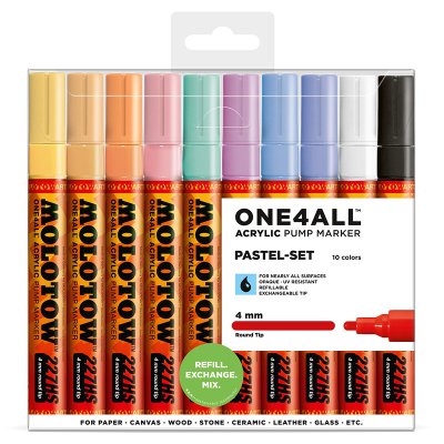 Akrylmarker One4All 4mm 10 Pennor - Pastel 