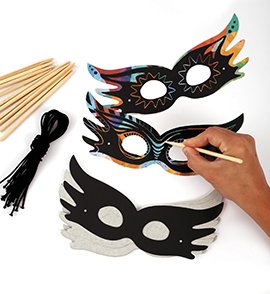 Skrapmasker för barn, 12-pack Skrapmasker för barn, 12-pack