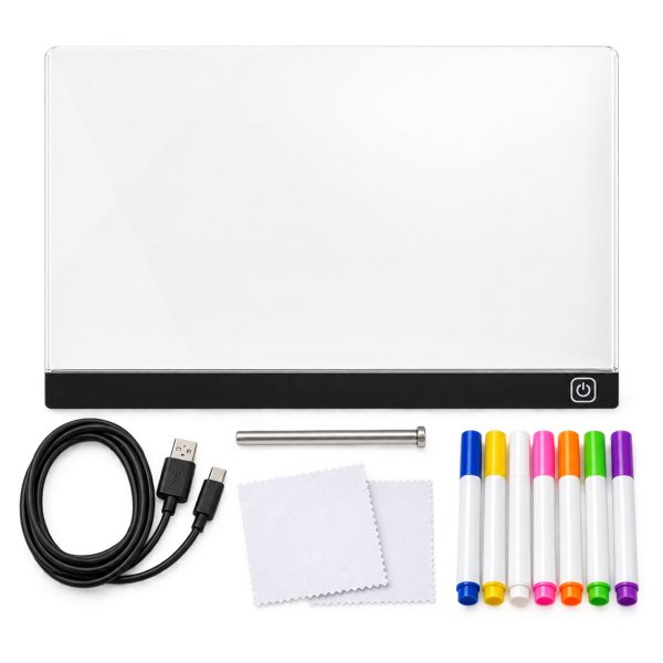 LED-skrivtavla i akryl – 30 × 20 cm LED-skrivtavla i akryl – 30 × 20 cm