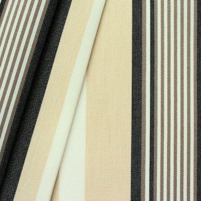 Markise- og dekorstof Toldo \\\"Stripes\\\" Sort-Beige-Hvid - 160 cm