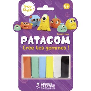 Patagom modellera för suddgummin, 6 färger ā 25 g Patagom modellera för suddgummin, 6 färger ā 25 g
