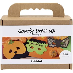 DIY-sæt Masker Halloween farver 3 masker - Håndværkssæt DIY-sæt Masker Halloween farver 3 masker - Håndværkssæt