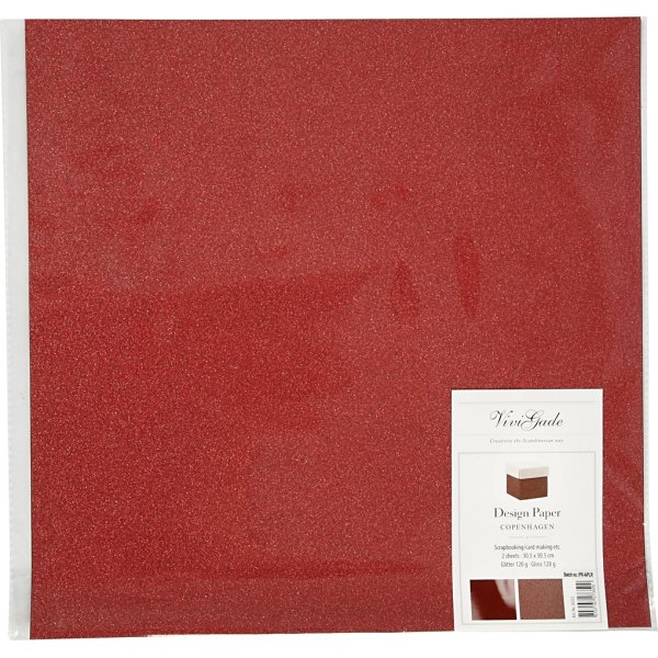 Vivi Gade designpapper - röd - 2 ark Vivi Gade designpapper - röd - 2 ark