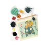Broderikit med fj�rilsdesign i canvas