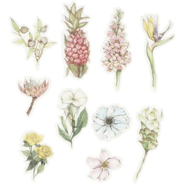 Washi stickers Blommor 25-60 mm 30 st
