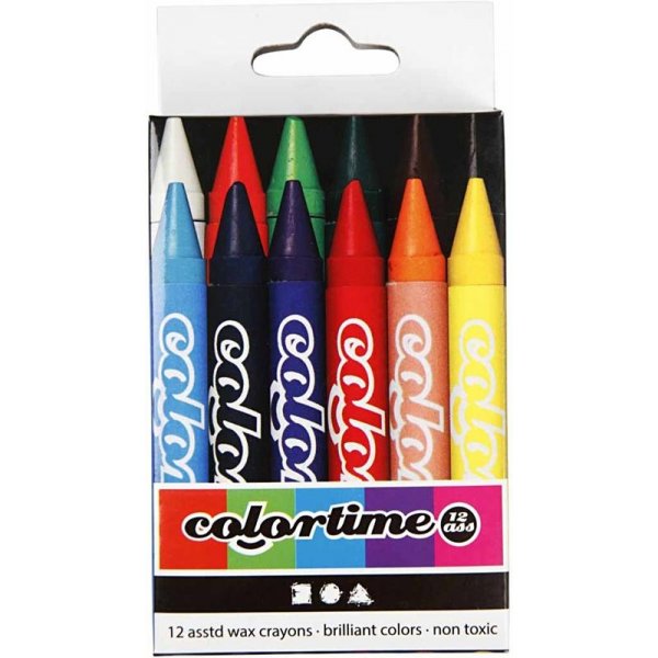Colortime Färgkritor - mixade färger - 12 st Colortime Färgkritor - mixade färger - 12 st