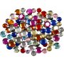 Rhinestones - blandede farger - Rund - 6+9+12 mm - 3600 stk