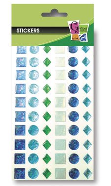 Epoxystickers i blandade blå och gröna nyanser, 12 mm, 78-pack Epoxystickers i blandade blå och gröna nyanser, 12 mm, 78-pack