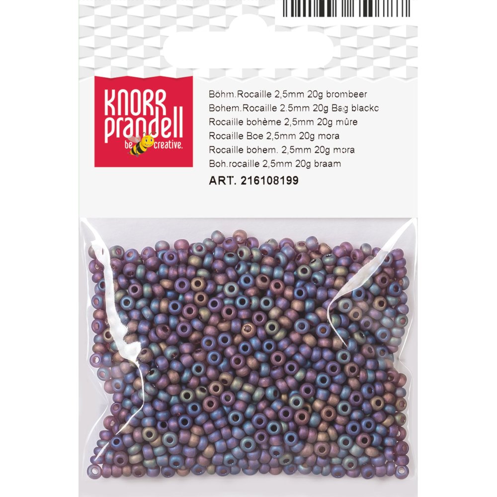 Boheme rocailleperler 2,5 mm, 20 g, sort mat - Blandinger af rocaillesperler, Rocaillesperler, Håndværk