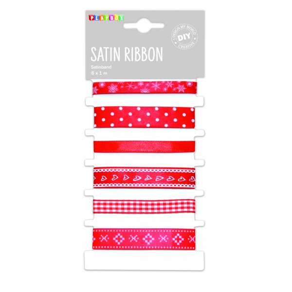 Satinband mix - 6 st