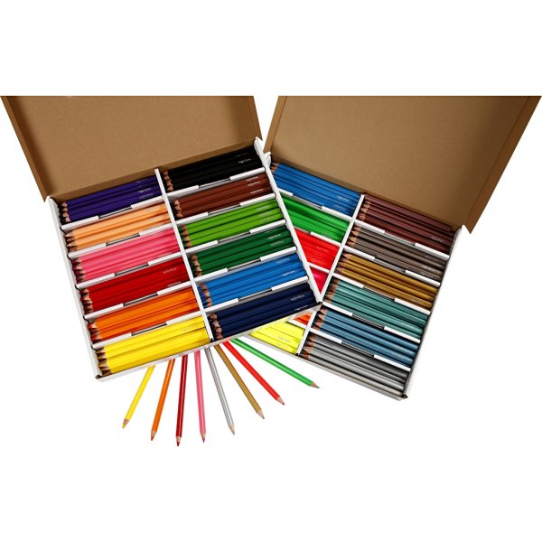 Colortime Färgpennor - mixade färger - JUMBO - 12 x 12 st Colortime Färgpennor - mixade färger - JUMBO - 12 x 12 st