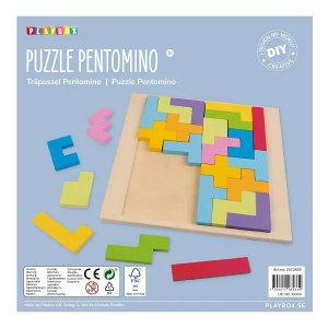 Träpussel Pentomino - Klurigt geometriskt pussel Träpussel Pentomino - Klurigt geometriskt pussel