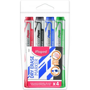 Whiteboardpennset - Maped - Chisel 1-5mm 4-pack