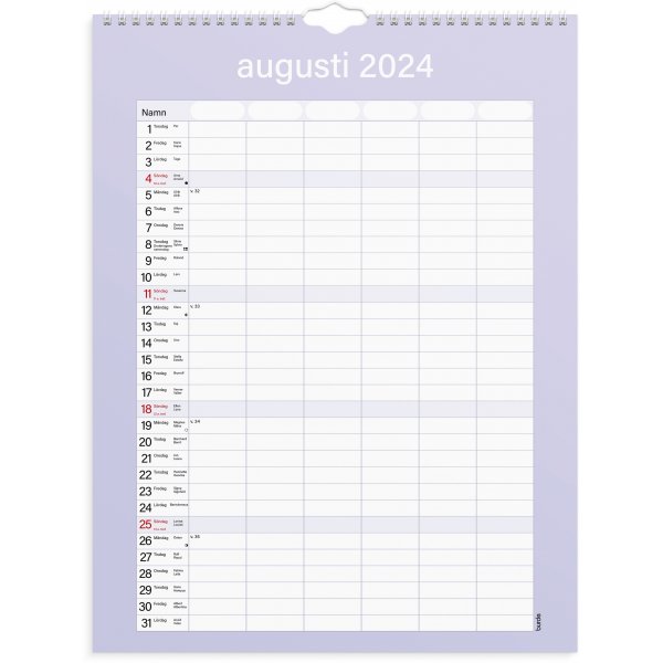 Familjekalender 24/25 - Praktisk