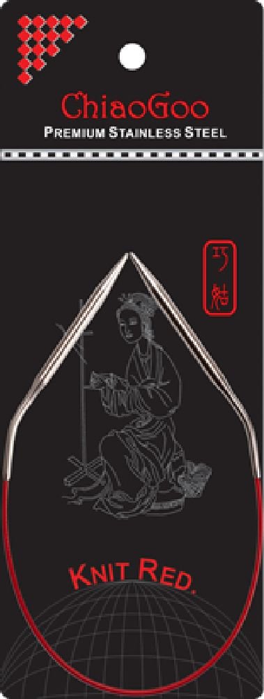Rundpind SS Rød 30 cm - 5 mm - Rundpinde, Strikkepinde, Strikning, Strikke, hækle, knytte og væve