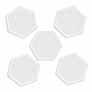 P�rlplattor i bioplast hexagon 5 st