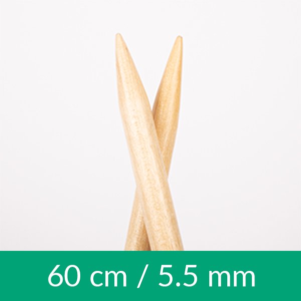 Cirkulære strikkepinde - Birch - 60 cm 5,50 mm / 23,6 in US 9 - Rundpinde, Strikkepinde, Strikning, Strikke, hækle, knytte og væve