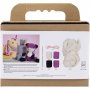 DIY kit amigurumi r�v sort og blomme - 1 pakke.