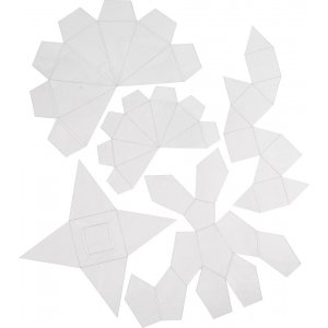 Gjutformar - transparent - geometriska former - 5 st