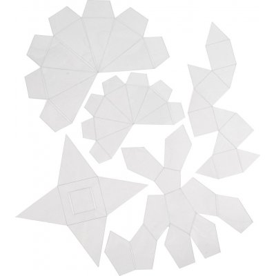 Forme - gennemsigtige - geometriske former - 5 stk