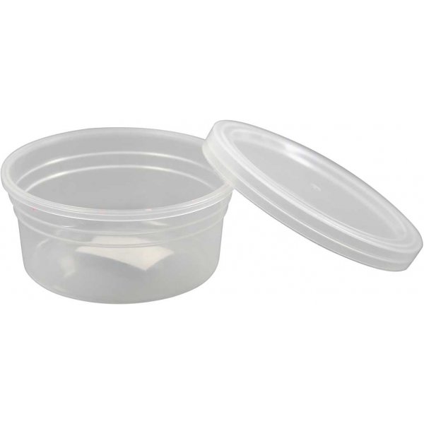 Plastburk med lock - 125 ml - 20 st Plastburk med lock - 125 ml - 20 st