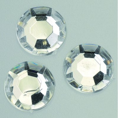 Dekorstein akryl fasettert 8 mm - krystall 150 stk. 2 hull edelrose