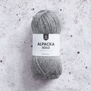 Alpacka Solo garn 50g - Ljusgrå