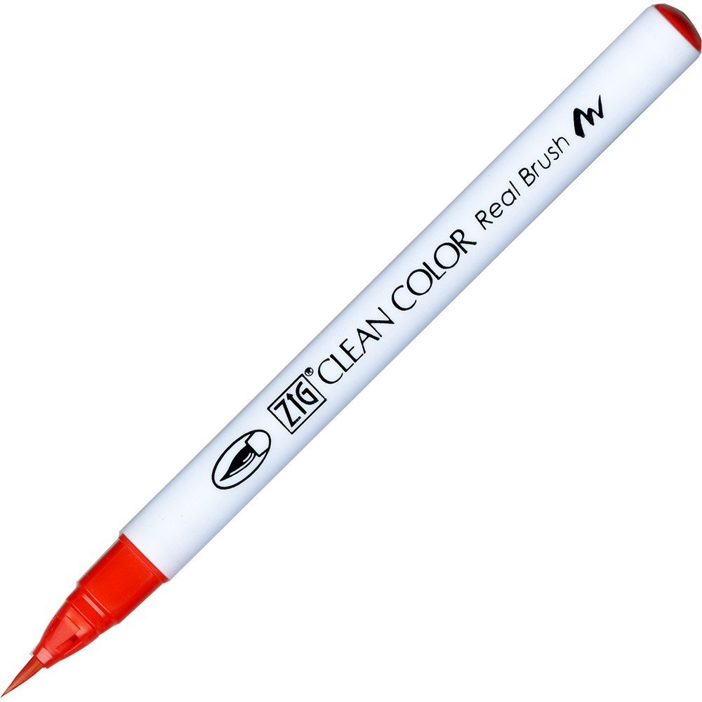 Penselpen ZIG Clean Color Real Brush - Red (020) - Penselpenne, Penne, Penne, kridt & tusch