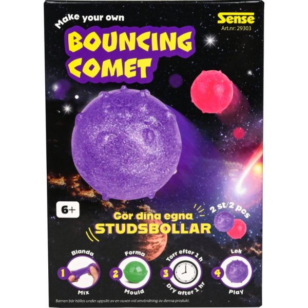 Studsbollar pysselset lila och rosa 2 st - g�r egna