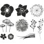 St�mpelset blommor 10 delar