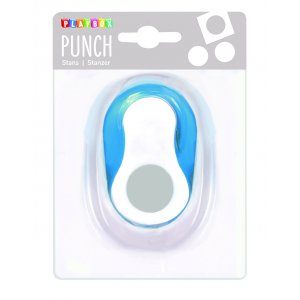 Stans cirkel 2,5 cm - Blå/vit Stans cirkel 2,5 cm - Blå/vit