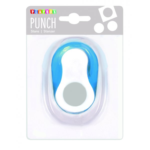 Stans cirkel 2,5 cm - Bl�/vit