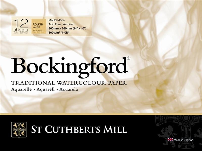 Akvarellblock Bockingford 300 G - 360 x 260 mm Rough - Akvarellpapper, Block