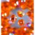 Glasprlor facetterade 4 mm - orange 100 st. runda, skimrande